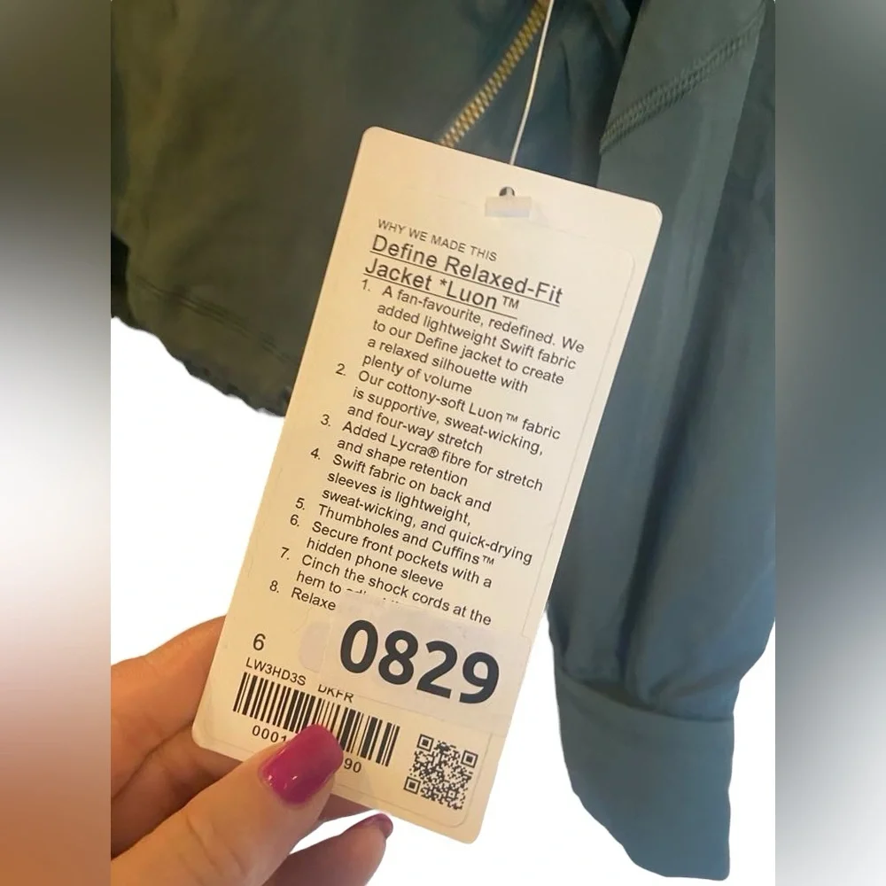 NWT Lululemon define relaxed fit jacket luon DARK FOREST/ GOLD Size 6
